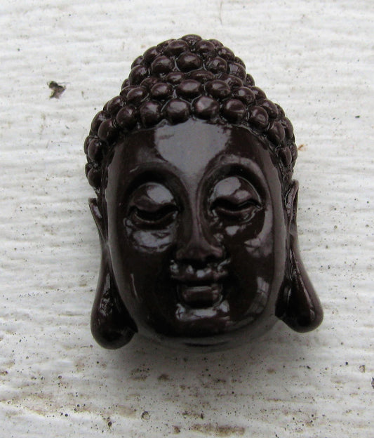 Imiterad Korall - Buddha, Brun 27x20mm, 1 styck