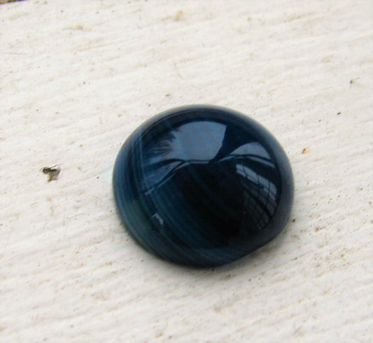 Cabochon Agat - Rund blå 16mm 1 styck