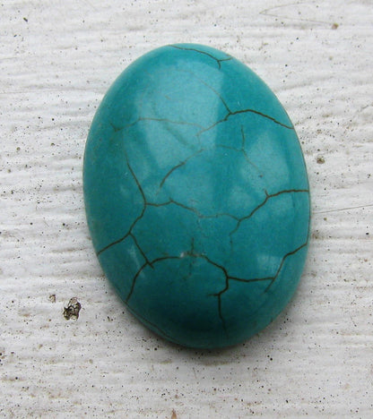 Cabochon Turkos - Oval 25x18mm 1 styck