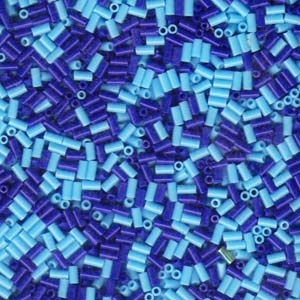 Miyuki Bugle Beads - Mix Blue Tones 3 mm