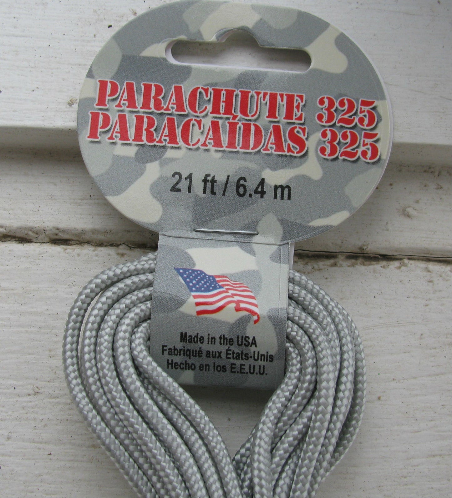 Paracord 325 - Grå 3mm, 6,4 m