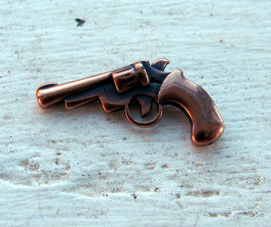 Berlock Kopparfärgad - Pistol, 1 styck