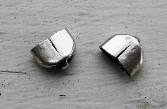 Ändfäste Silverfärgade - För breda band 10,2mm 2- pack