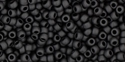 TOHO seed beads - Opaque Frosted Jet 11/0