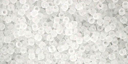 TOHO seed beads - Transparent-Frosted Crystal  15/0