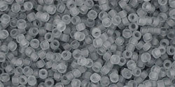 TOHO seed beads - Transparent-Frosted LT Grey 15/0