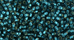 TOHO seed beads - Silver-Lined Teal 15/0