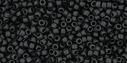 TOHO seed beads - Opaque Frosted Jet 15/0