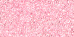 TOHO seed beads - Transparent Rainbow Ballerina Pink 15/0