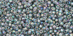 TOHO seed beads - Transparent Rainbow Grey 15/0