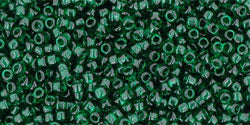 TOHO seed beads - Transparent Green Emerald 15/0