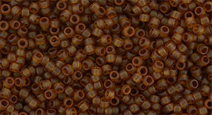 TOHO seed beads - Transparent-Frosted Umber 15/0