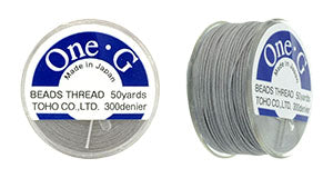 One-G pärltråd - Light Grey 50 yards