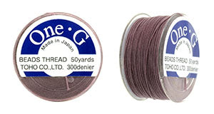 One-G pärltråd - Mauve 50 yards