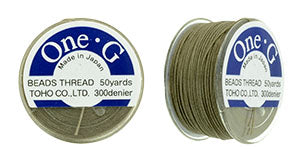 One-G pärltråd - Light Khaki 50 yards