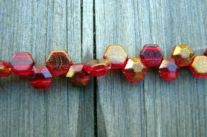 Honeycomb Jewel -  Ruby Bronze 6mm, 1 sträng