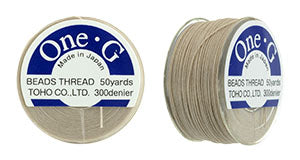 One-G pärltråd - Beige 50 yards