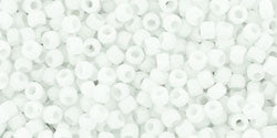 TOHO seed beads - Opaque-Frosted White 15/0