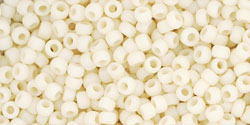 TOHO seed beads - Opaque-Frosted Lt Beige (11-51F) 11/0