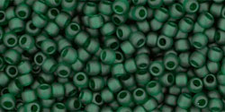 TOHO seed beads - Transparent-Frosted Green Emerald (11-939F) 11/0