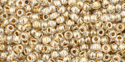 TOHO seed beads - Gold-Lined Crystal 11/0