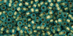 TOHO seed beads - Gold-Lined Frosted Aqua 11/0