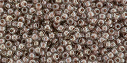 TOHO seed beads - Inside-Color Crystal/Antique Plum-Lined 11/0