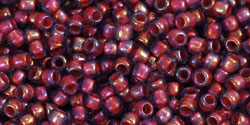 TOHO seed beads - Inside-Color Rainbow Alexandrite/Opaque Orange-Lined 11/0