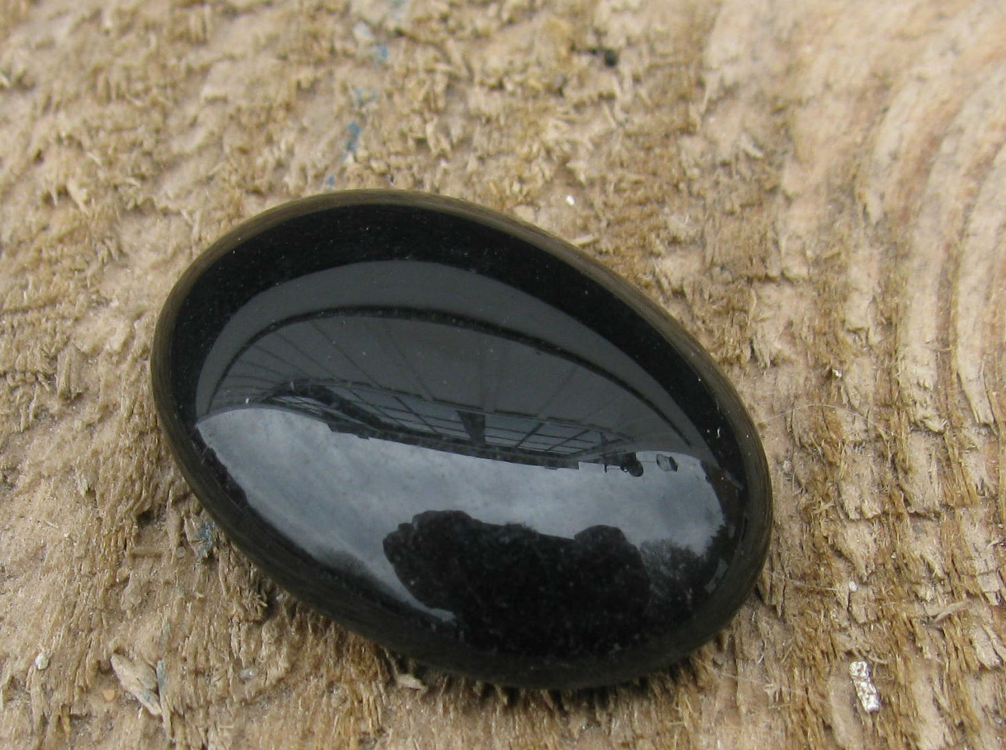 Cabochon Oval - Jet  25x18mm 1 styck