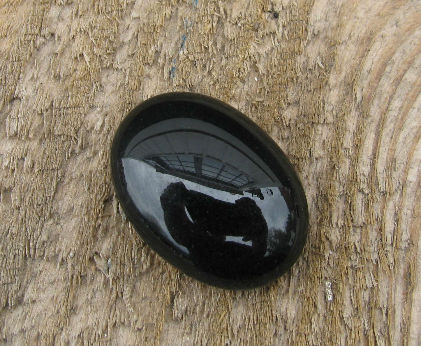 Cabochon Oval - Jet  25x18mm 1 styck