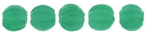 Tjeckiska Melon Round - Alabaster Malachite Green 3mm 50- pack