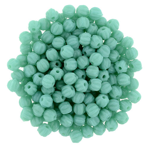 Tjeckiska Melon Round - Turquoise 3mm 50- pack