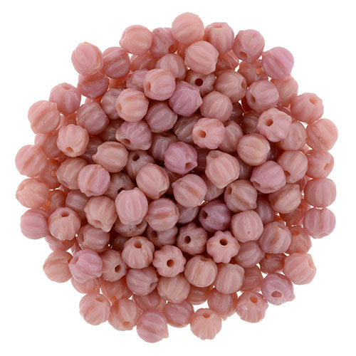 Tjeckiska Melon Round - Coral Pink 3mm 50- pack