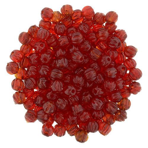 Tjeckiska Melon Round - Siam Ruby 3mm 50- pack