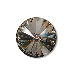 Swarovski crystals Rivoli - Crystal silver shade foiled 12mm