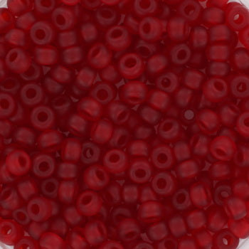 Miyuki seed beads - Matte Transparent Ruby 8/0