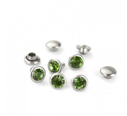 Nitar ImpressArt - Czech Crystal Snap Rivets, Round- Emerald (5st)