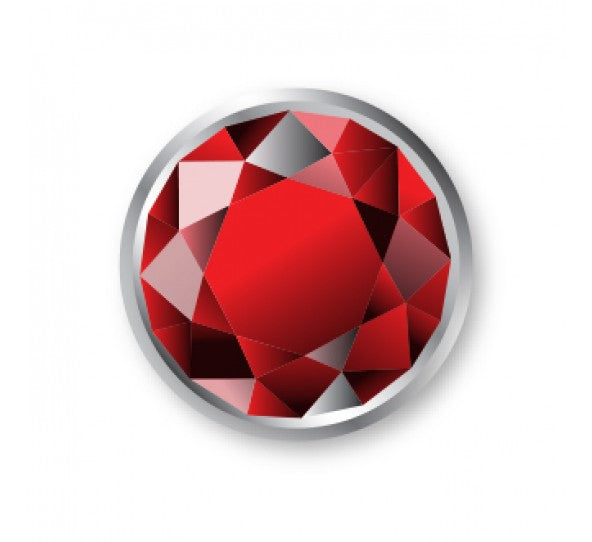 Nitar ImpressArt - Czech Crystal Snap Rivets, Round- Ruby (5st)