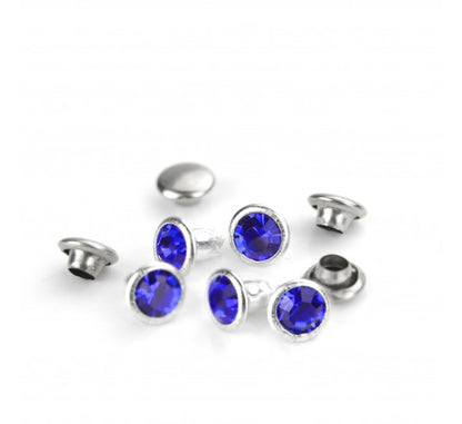 Nitar ImpressArt - Czech Crystal Snap Rivets, Round- Sapphire (5st)