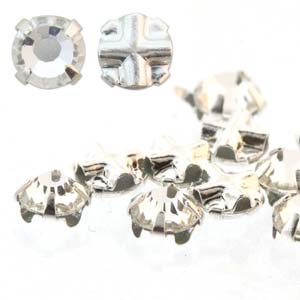 Rose Montees SS16 - Crystal Silver 4mm 10- pack