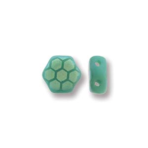 Honeycomb - Turquoise Green Laser Core Matt AB 6mm, 1 sträng