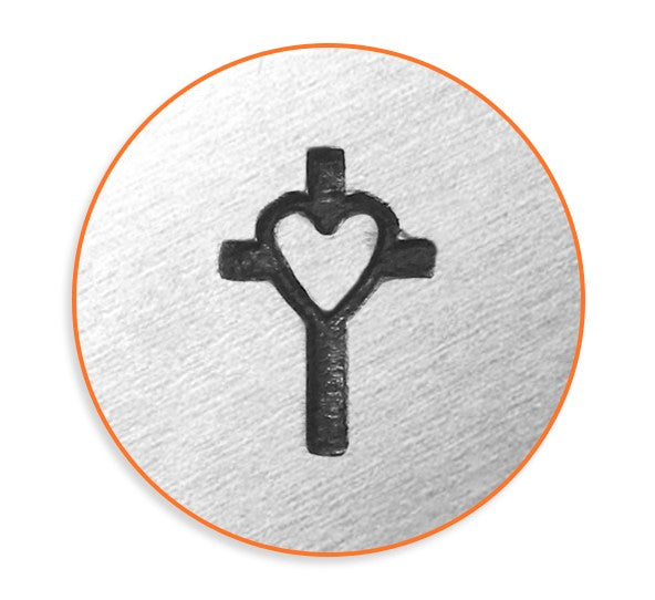 Designstans ImpressArt - Cross With Heart, 6mm