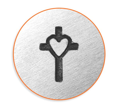 Designstans ImpressArt - Cross With Heart, 6mm