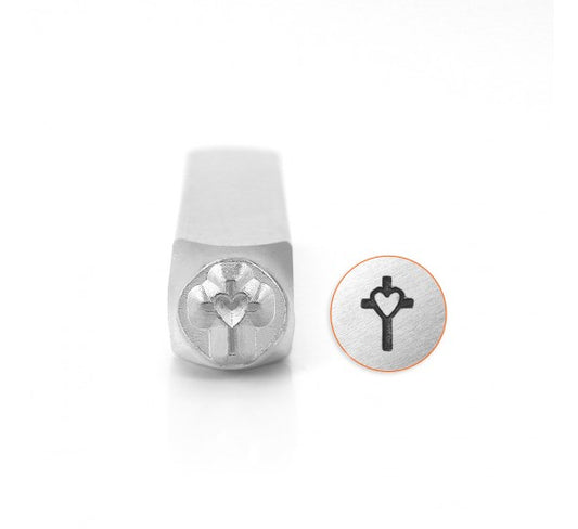 Designstans ImpressArt - Cross With Heart, 6mm