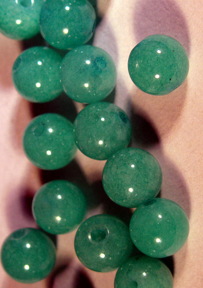 Jade rund - Emerald 6mm 20- pack