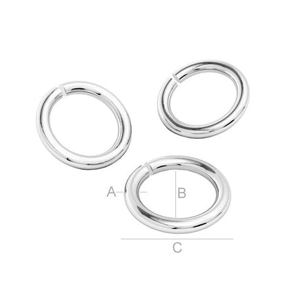 Motringar 925 Silver - 6.4x0.7mm, 10-pack