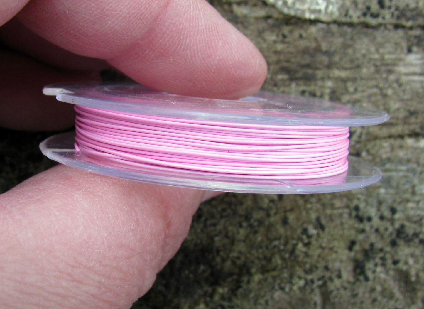 Plastad wire rosa 0,38 - Mini rulle (10m)