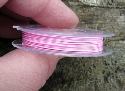 Plastad wire rosa 0,38 - Mini rulle (10m)