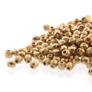 Tjeckiska Firepolish - Pale Bronze Gold, True 2 mm, 2 gram