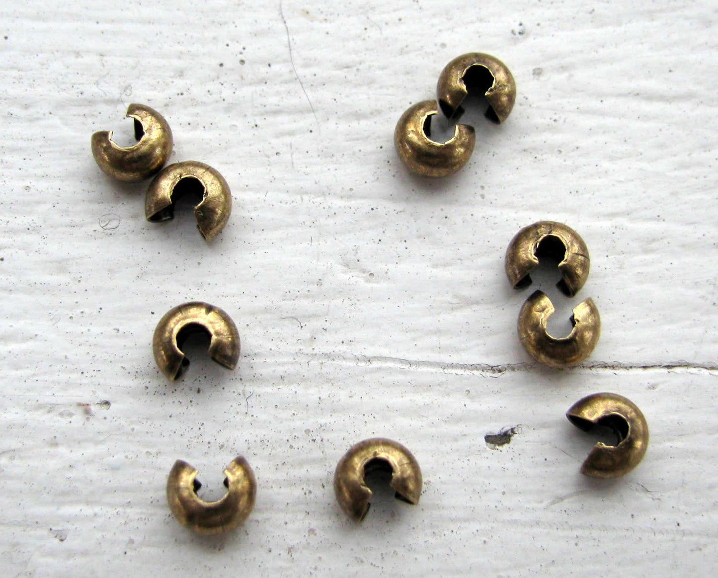 Klämtäckare bronsfärgad - 4 mm 10- pack